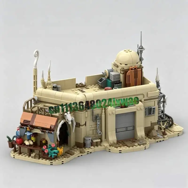 1213 PCS Desert Market MOC Model Custom Puzzle DIY Assembly Building Blocks Creative Street Scene Toy Educational Popular Gifts