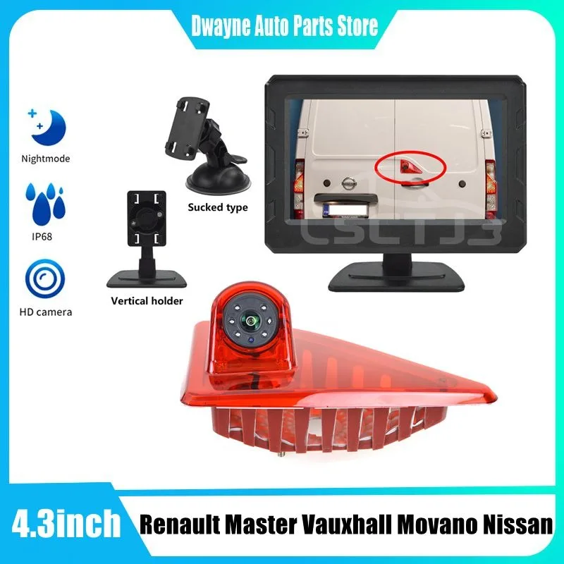 

Rear View Camera High Brake Light Reverse Camera Optional Monitoring Kit Renault Master Opel Movano Nissan NV400 (From 2010)