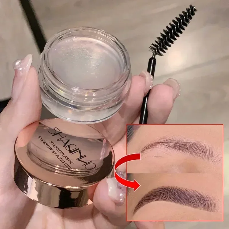 1pc gel de estilo de sobrancelha-incolor, textura suave, pentear sobrancelhas, adequado para compromissos e uso diário