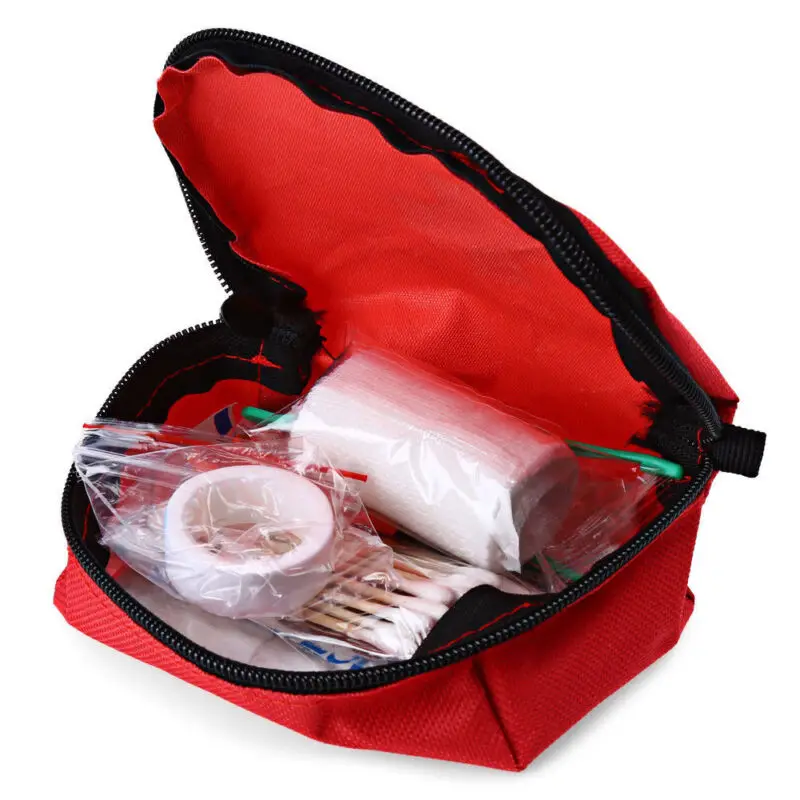 Mini First Aid Kit - Emergency Small Bag Box Walking Hiking Car Travel Bag Only