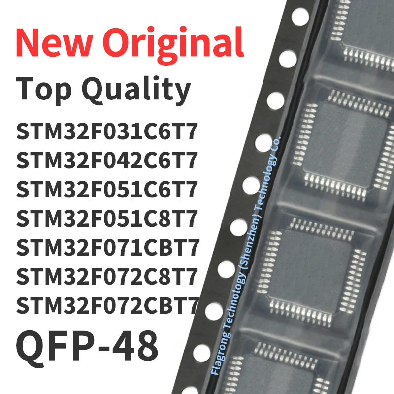 1 Piece STM32F031C6T7 STM32F042C6T7 STM32F051C6T7 STM32F051C8T7 STM32F071CBT7 STM32F072C8T7 STM32F072CBT7 QFP-48 Chip IC