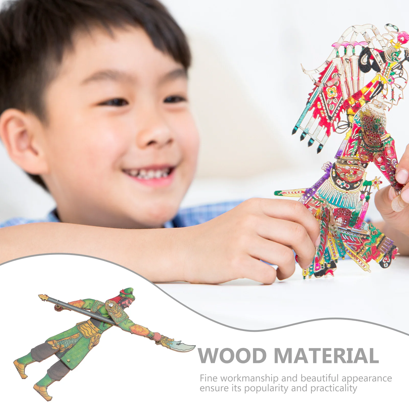 Chinese Schaduw Creatieve Handgemaakte Marionet Theater Educatief Speel Prop voor Kinderen Vroeg Leren en DIY