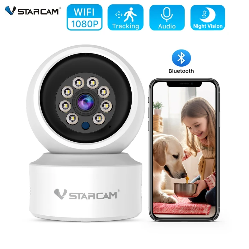 

Vstarcam 1080P HD IP Camera Indoor WIFI Wireless PTZ Camera Two-way Audio Pet&Baby Track Monitor Home Security Camera