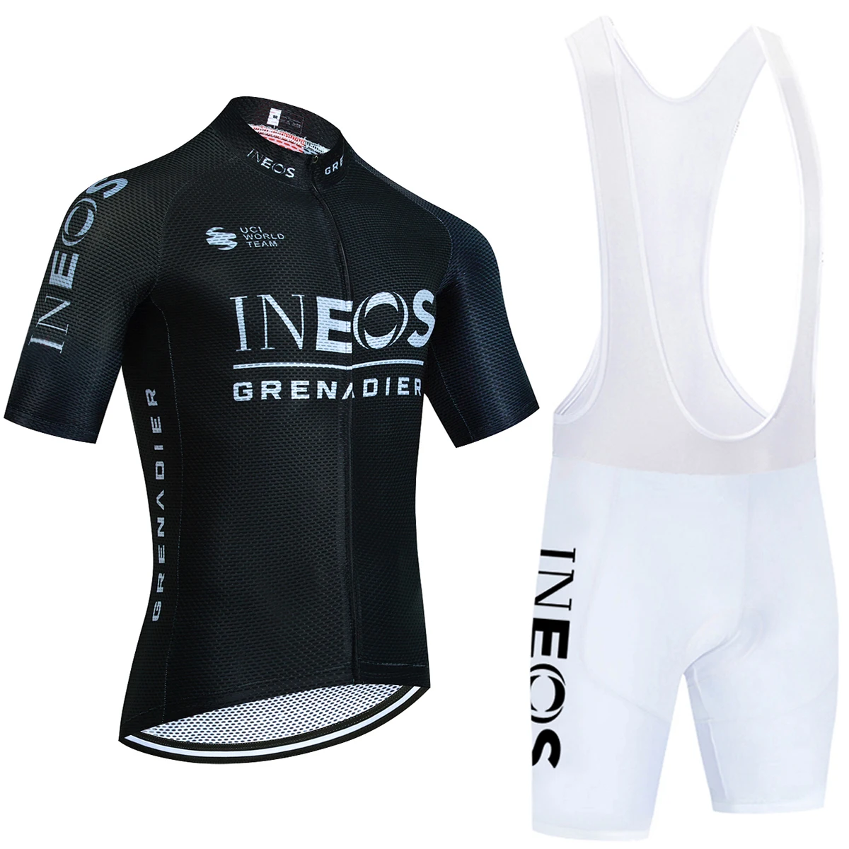 Nowa 2024 biała koszulka kolarska INEOS na rower drużynowy Maillot Jersey zestaw szortów Ropa Ciclismo Pro Bicycl Tshirt odzież