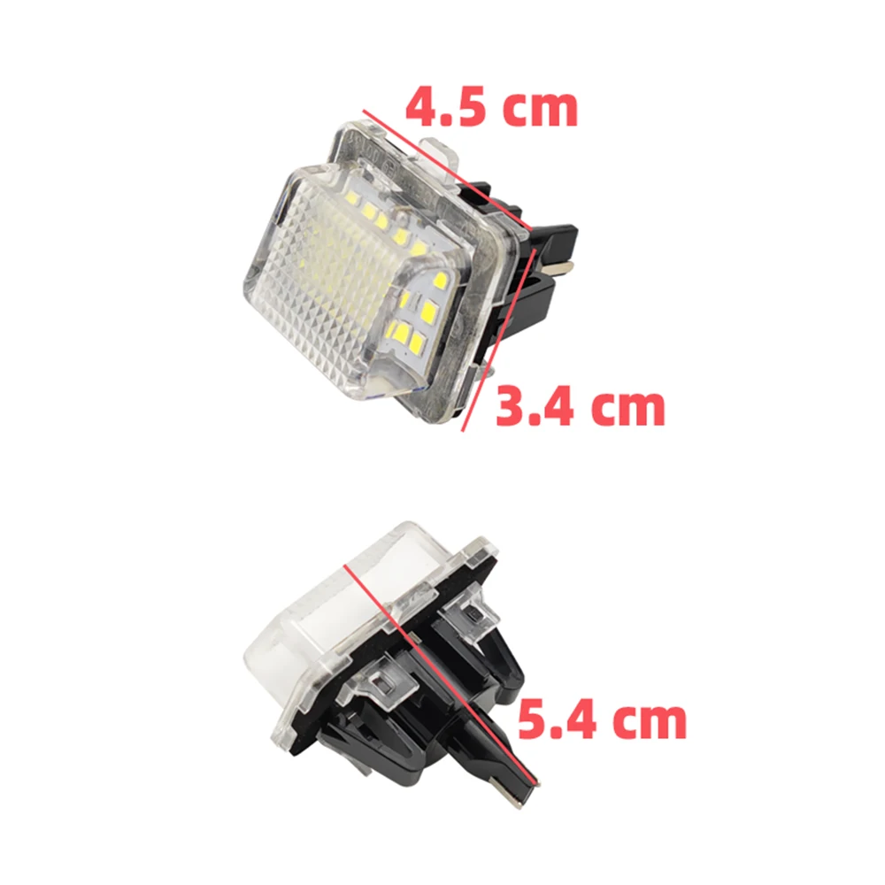 2pcs LED Number License Plate Light for Mercedes Benz W204 W212 C207 C216 W221 S204 S212 Canbus Error Free