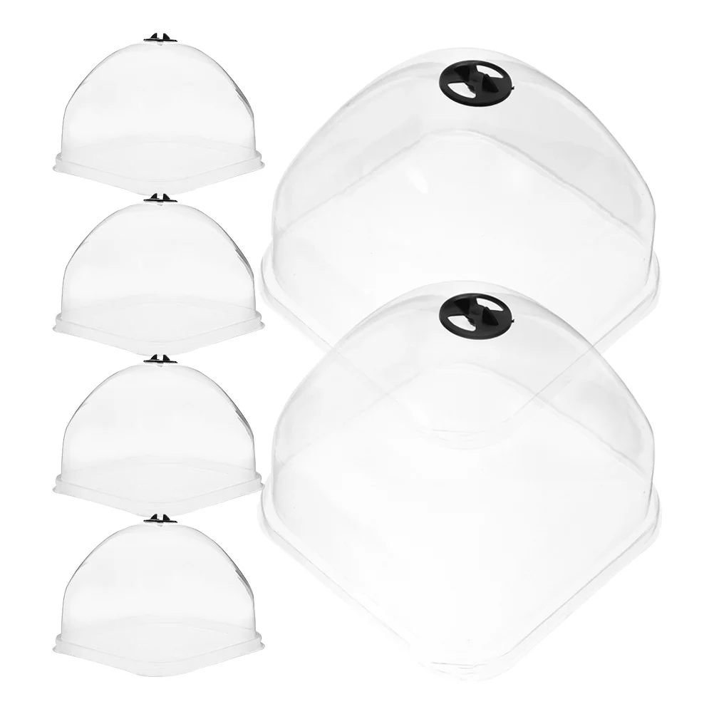 

6 Pcs Moisturizing Sowing Cover Garden Cloche Humidity Domes for Plants Plastic