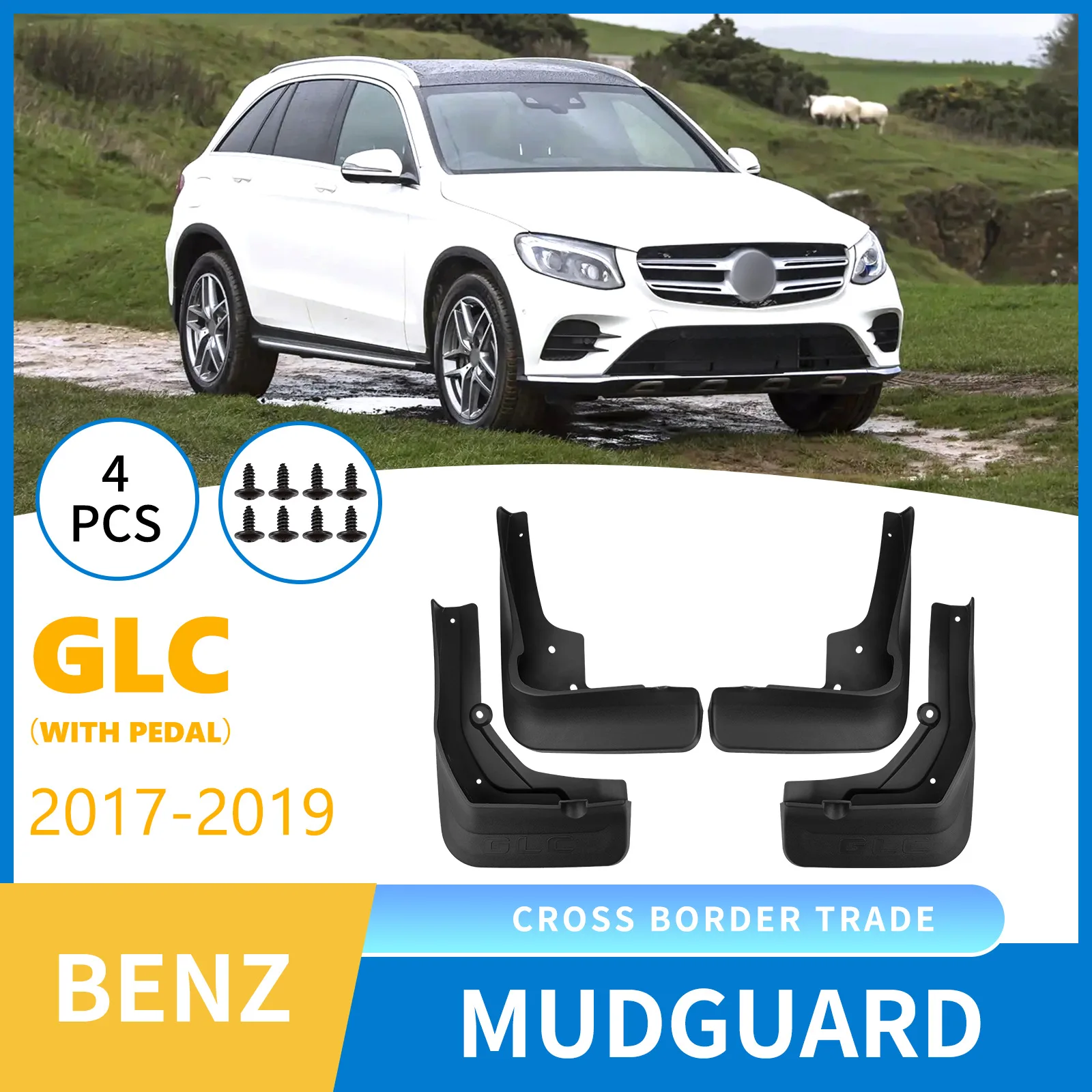 

Mudguard For Mercedes Benz GLC 2017-2019 with pedal car tire mudguard modification