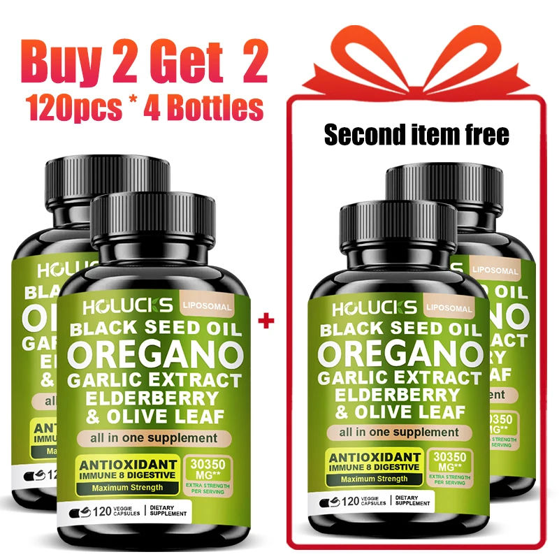 

Мультивитаминный комплекс 10-в-1 с маслом черного тмина, чесноком, листьями оливы и антиоксидантами для иммунитета, дыхательной и пищеварительной систем, здоровья кишечника