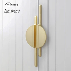 New! Modern Simple Golden Gray Round Counter Cabinet Door Drawer Pulls kitchen Cupboard Door Handle Furniture Handles Hardware
