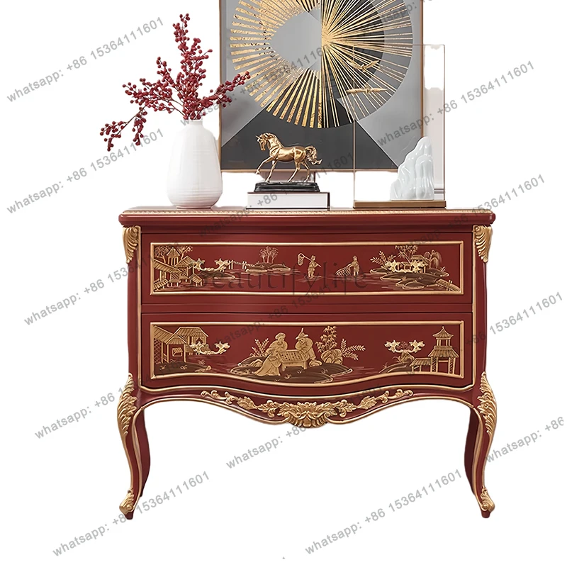 

French retro chest living room against the wall dining side cream style bedroom locker