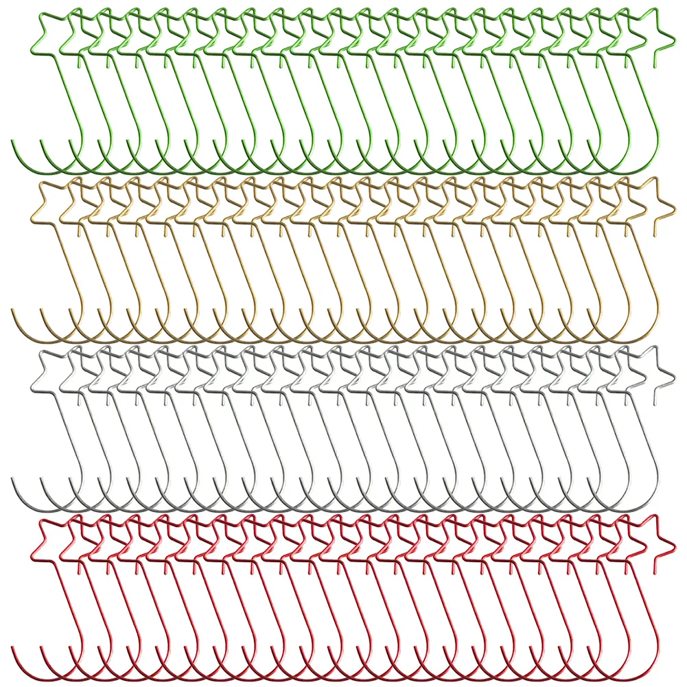 20Pcs Christmas Metal Star Decorations S-shaped Hooks For Christmas Tree Hanging Wreath Pendant Clasp New Year 2025 Ornaments
