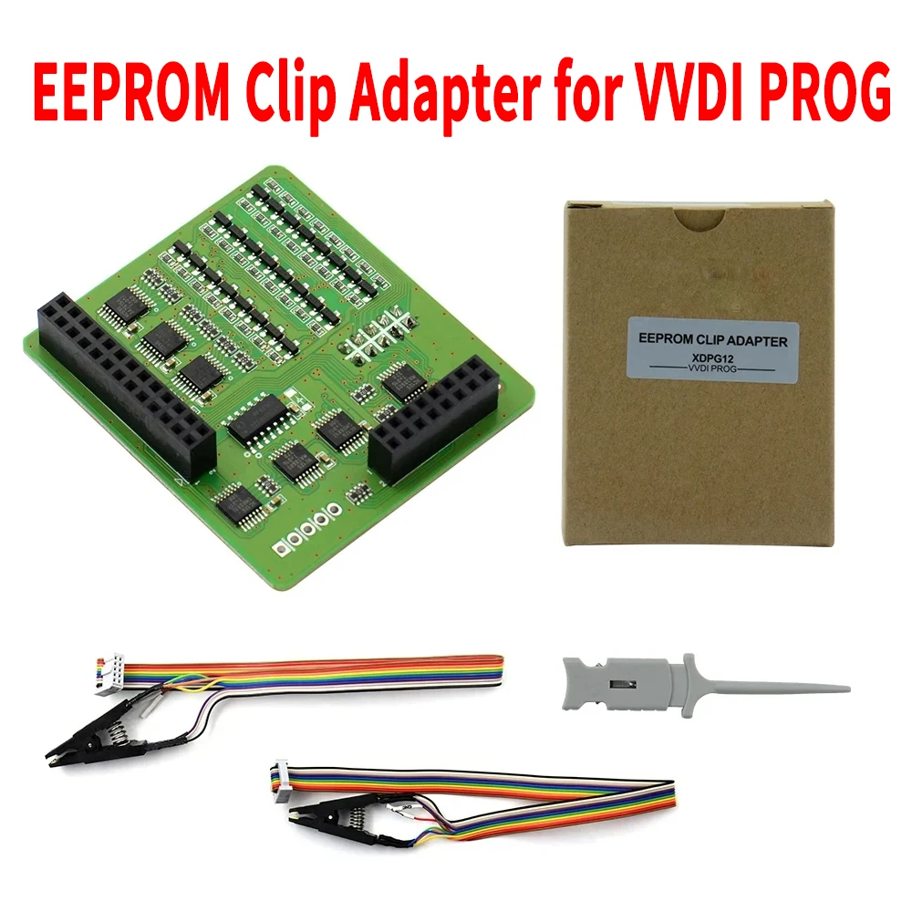 EEPROM Clip Adapter for VVDI PROG Programmer XDPG12 No Need Soldering Dismantling-free SOP8/DIP8 Chip Clip Seat Set