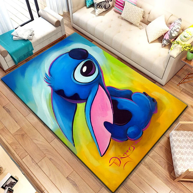 Star Stitch Rugs Fashion Printing Anime Carpets Cartoon Living Room Bedroom Large Area Soft Home Children\'s Room Floor Carpet