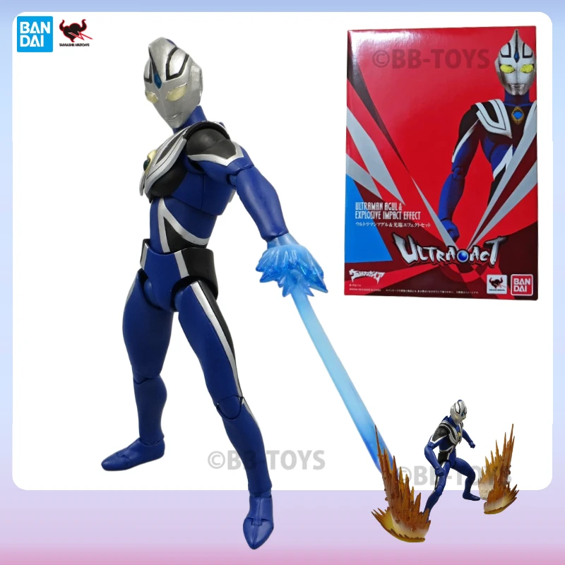 

В наличии Bandai ультра-экшн-фигурка из серии Ultraman, супер передвижная аниме фигурка, коллекционная оригинальная коробка, готовая игрушка