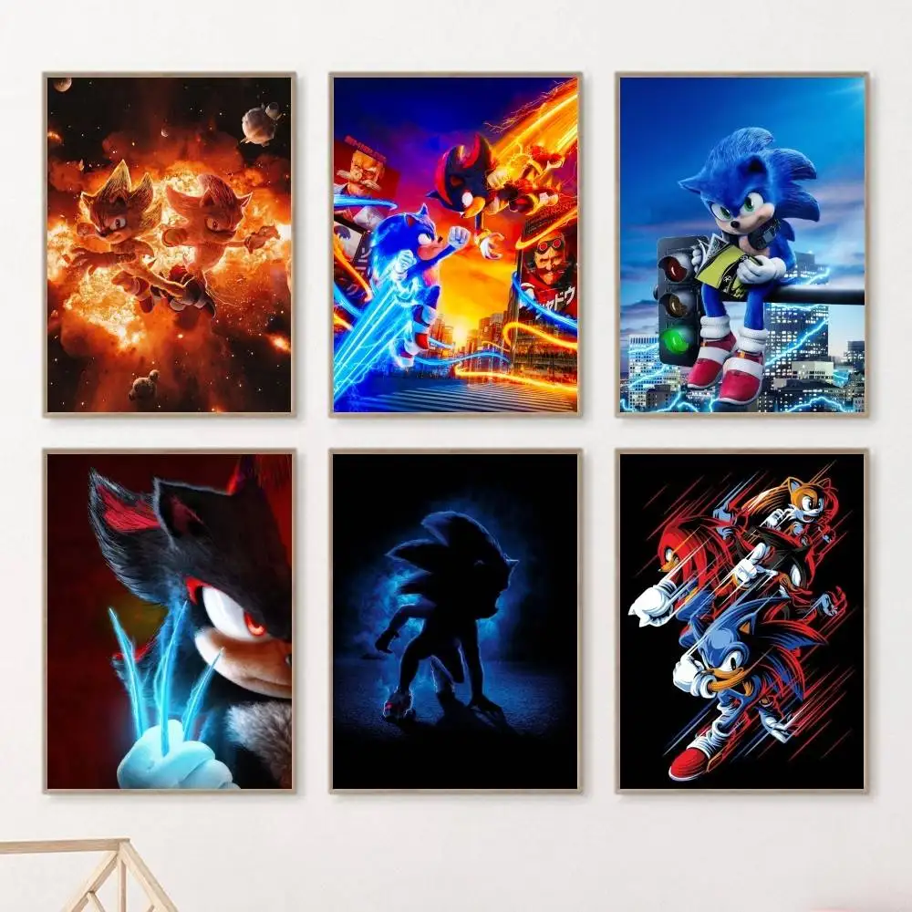 1PC S-sonic Poster Self-adhesive Art Waterproof Paper Sticker Coffee House Bar Room Wall Decor