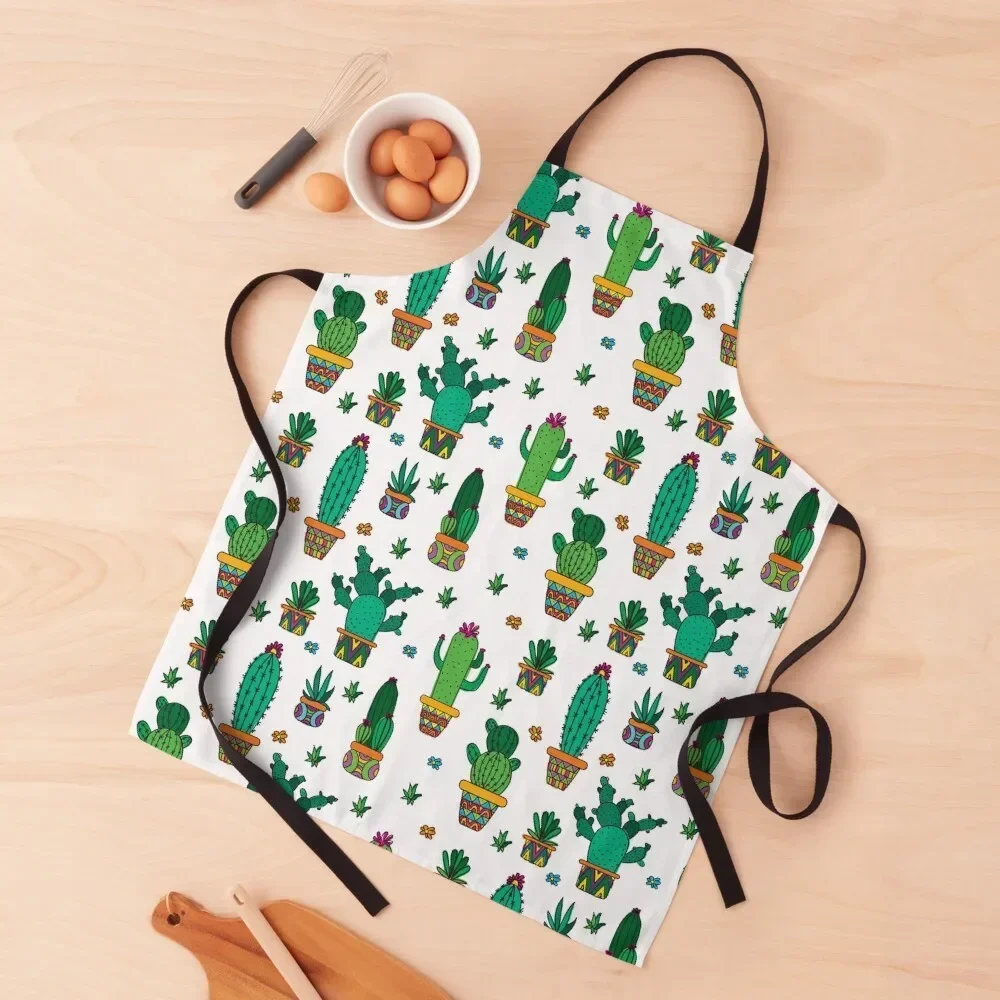 

ILLUSTRATED CACTUS PATTERN Apron Chef Accessories Kitchen Supplies Apron