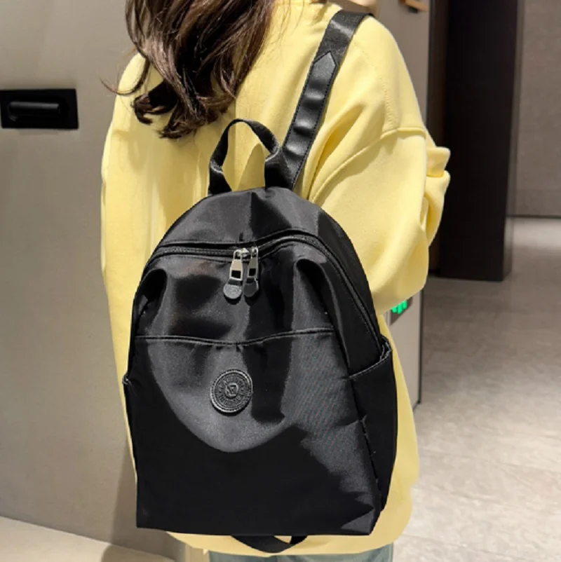 

Korean Fashion Waterproof Oxford Large Capacity Travel Backpacks Women's Double Zipper Shoulder Bags Totes School Bag Knapsack
