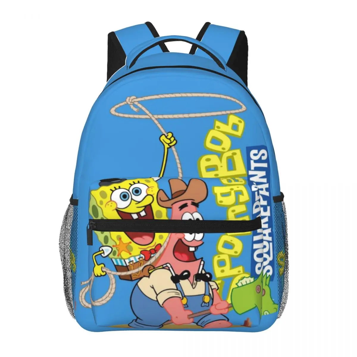 Spongebob Nieuwe Modieuze Patroon Schooltas Print Lichtgewicht Rugzak 17Inch