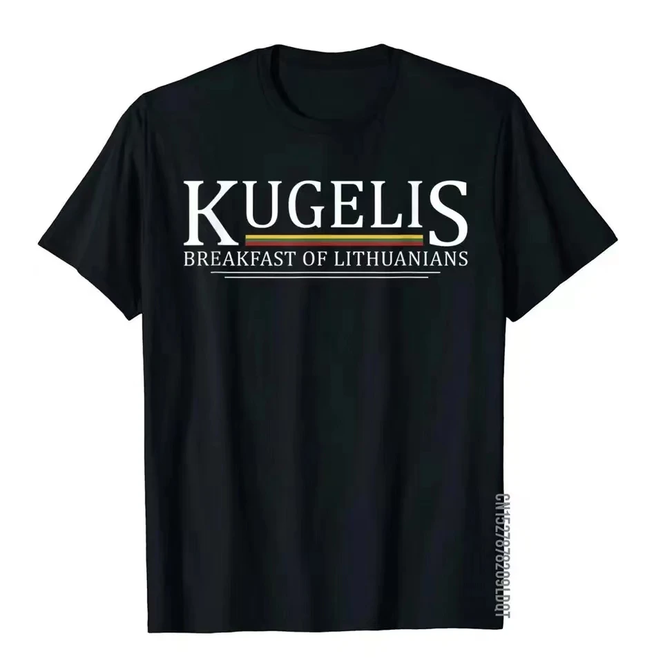 2024 New Arrival Fashion Tops & Tees Kugelis Breakfast Of Lithuanians Funny Lithuanian Food Tshirts for Men