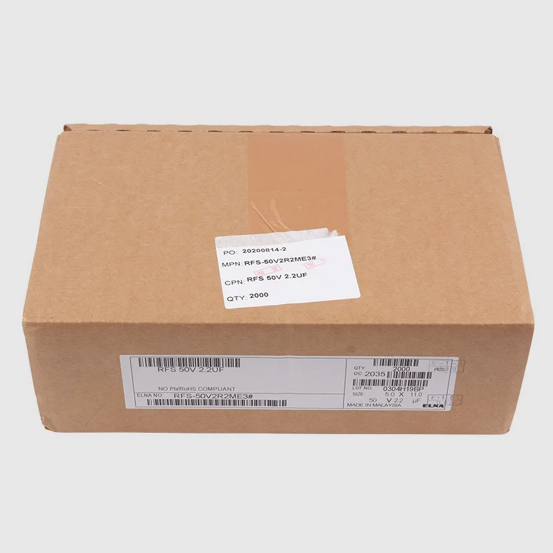 Capacitores eletrolíticos de seda áudio audiófilos, ELNA RFS II, 5x11mm, 50V2.2UF, 10pcs, 50pcs