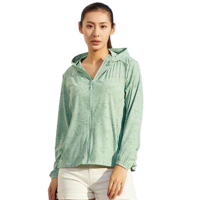 Women Summer Hooded Ice Silk Sun Protection Suit Quick Dry Thin Breathable Outdoor UV Proof Casual Clothes