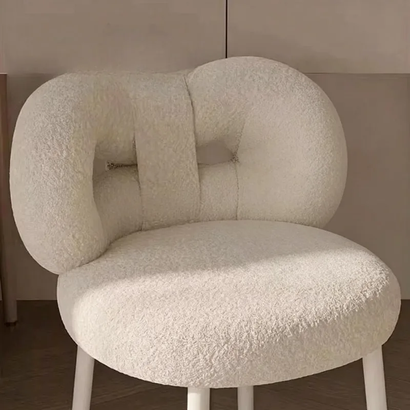Modern Simple Dresser Chair Household Makeup Stools Girl Bedroom Cream Style  Backrest Stool Home Comfortable Chair New Arrival