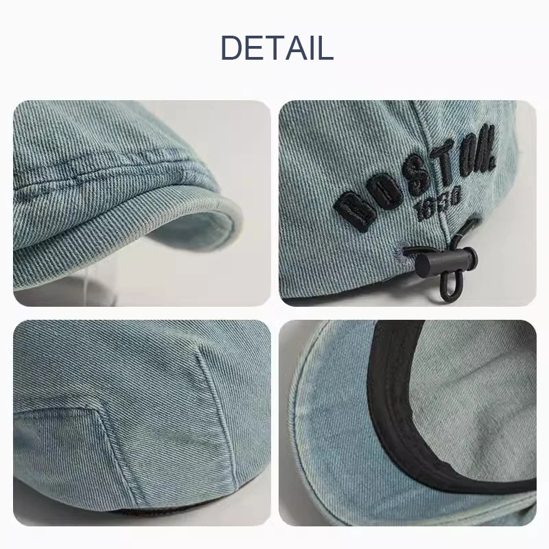 2-6 Years Kids Jeans Beret Boys Vintage Newsboy Hat Girls Newsboy Cap Driver\'s caps for Kids Toddler Adjustable Duck Tongue Caps