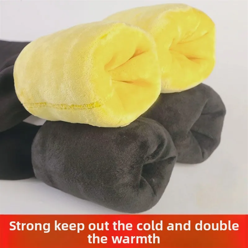 Invisible Open-crotch Pants Winter Velvet Thickened Outer Wear High-waisted Integrated  Thermal  Women Women