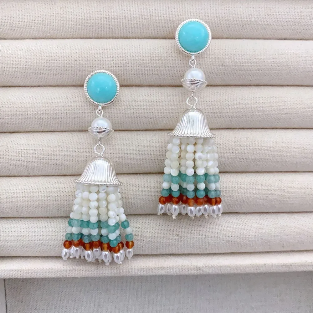 

Vintage Boho Multicolor Bead Tassel Earrings Fringe Drop Jewelry for Women Vacation Jewelry 2026 Hot Sale