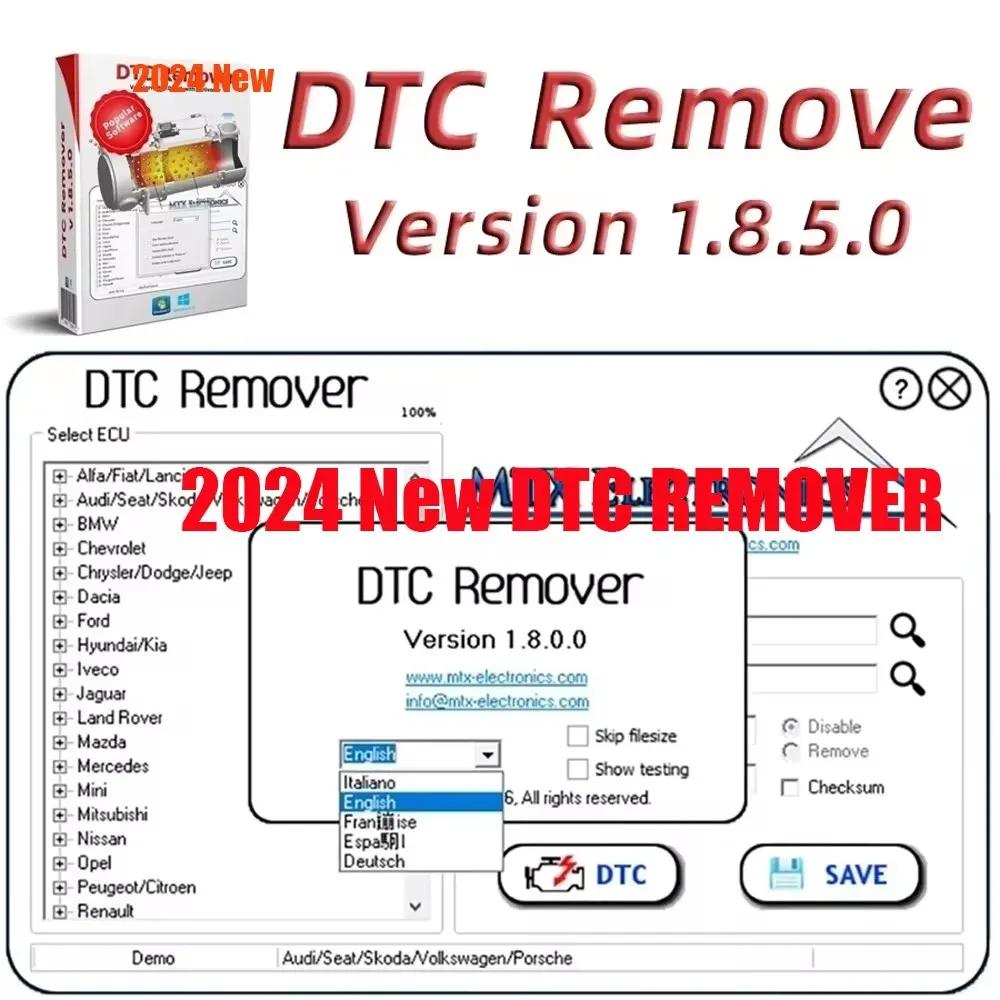 2024 New Car accessories tools DTC+ DPF+EGR hot sell Lambda Remover Full 2017.5 Version Software + Unlock keygen + Install Video