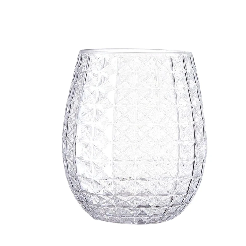 16oz/12oz Pineapple Wine Cup Plastics Cocktail Glass Cup Glass Reusable Drinking Cup For Drink Home Party Club