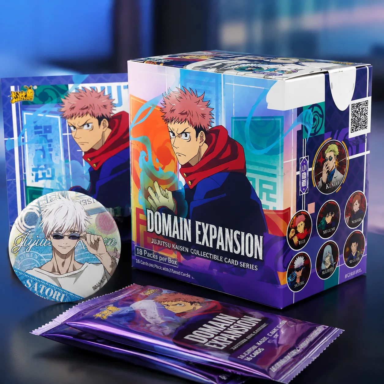 Kayou Jujutsu Kaisen Blind Box, Pin Decorativo Coleccionable Oficial del Anime con los Personajes Gojo Satoru y Fushiguro Megumi, Mercancía del Anime