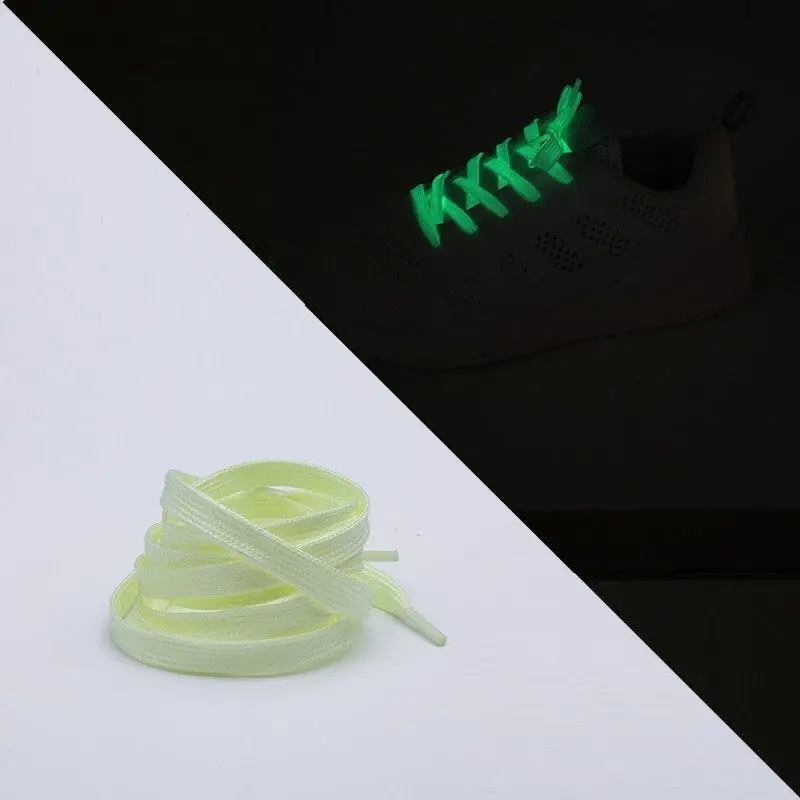 1 คู่ Luminous Shoelaces รองเท้าผ้าใบเชือกผูกรองเท้าเด็กผู้ใหญ่เรืองแสงรองเท้า laces 80/100/120/140 ซม. YG-1