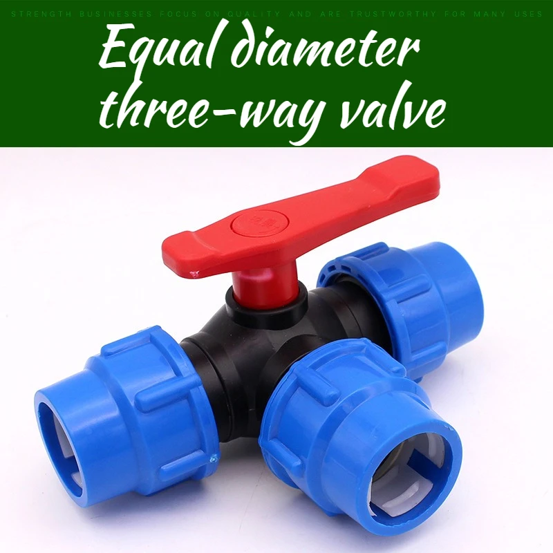 

Быстроразъемный трехходовой пластиковый трехходовой шаровой кран Т-образный трехходовой шаровой кран ПП