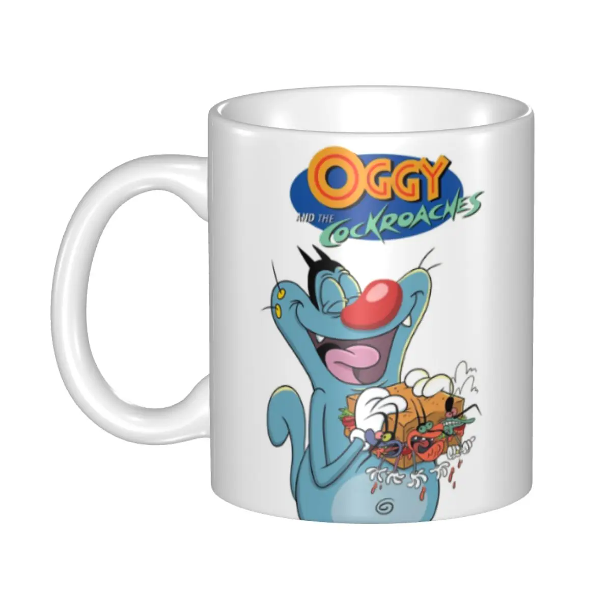 Animation Anime Film Mugs Personalized Oggy And The Cockroaches Coffee Ceramic Mug Creative Present Cups