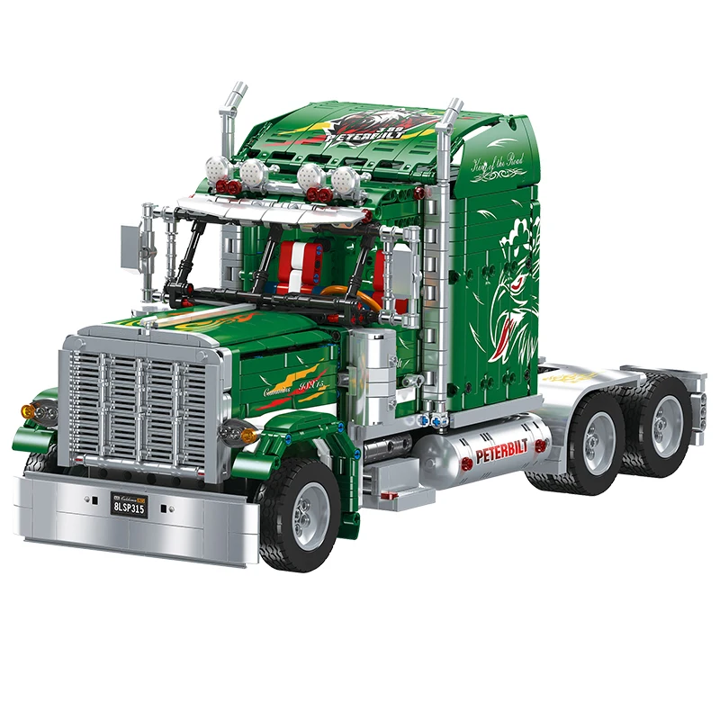 IN VOORRAAD JJ9069 MOC Technische Tractor Truck Bricks Assembleren Bouwstenen Model Kinderspeelgoed Verjaardagscadeau Set