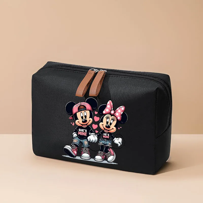 

Disney Mickey Minnie Mouse Women's cosmetic bag Portable Makeup Bag Travel Storage Toiletry Bag Cosmetics Organizer Storage Bags