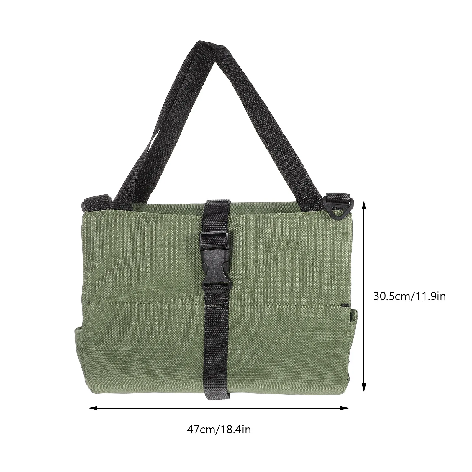 Sturdy Foldable Tool Pouch Oxford Cloth Zipper Utility Tool Bag Smooth Operation Large Capacity Organizer for Gadgets Brushes