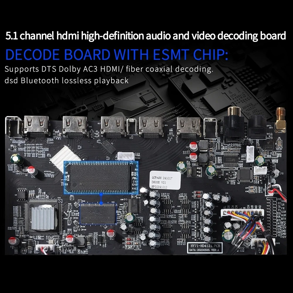 5.1 Channel Home Theatre Decoding Power Amplifier Digital DSP Professional Audio Receiver Audio Processing System