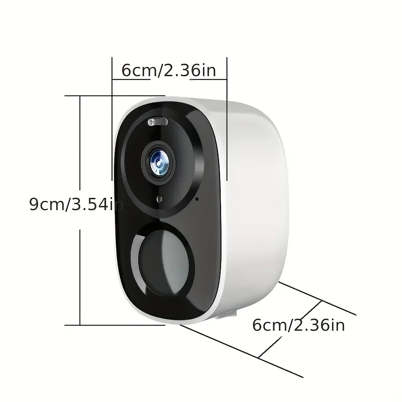 

3MP FHD Outdoor Security Camera - IP66 Waterproof WiFi 5000mAh Battery AI Motion Detection Color Night Vision 2-Way Audio
