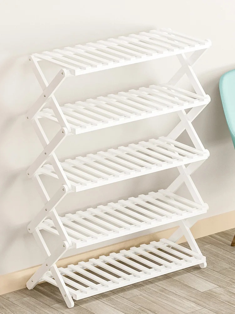 Folding Shoe Rack Household Simple Door Small Shoe Cabinet Storage Fantastic Multi-Layer Dustproof Installation-Free shelf