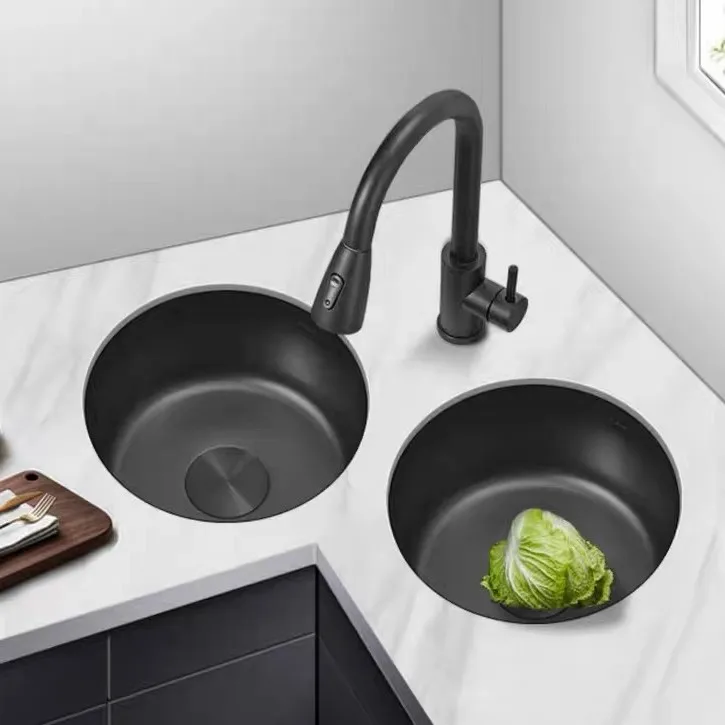 

Mini Round Sink Korean Cross Border Xiaomi Grain Stainless Steel 304 Island Bar Mini Sink