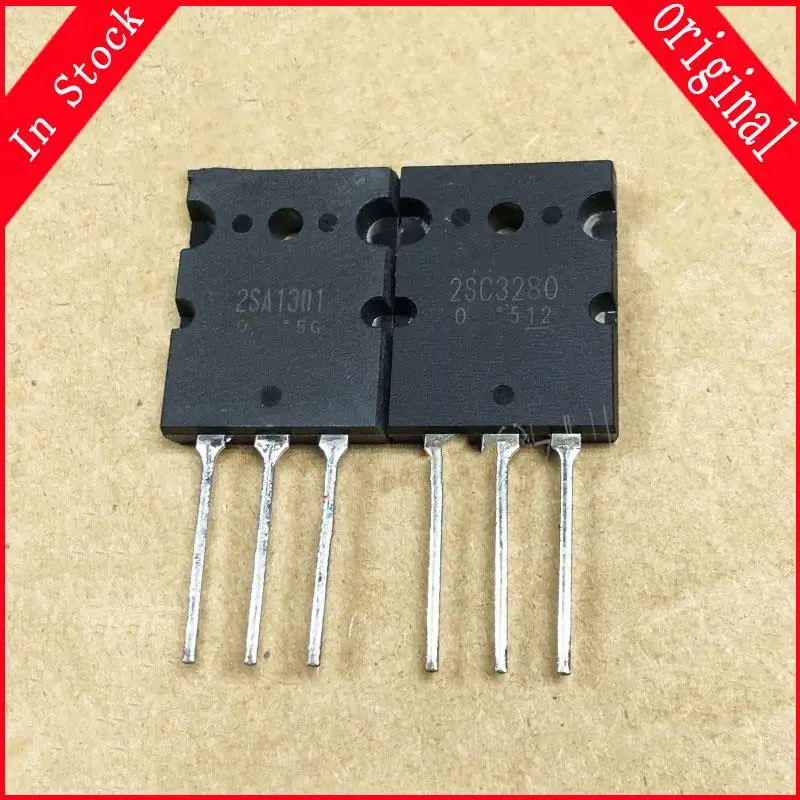 10 unidades/lote = 5 pares (2SA1301 + 2SC3280) 5 unidades A1301 + 5 unidades C3280 TO-3P En stock