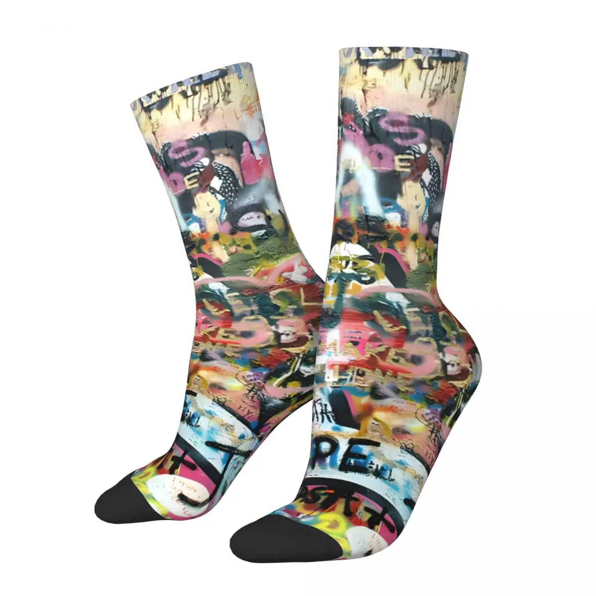 

Dark Graffiti Socks Male Mens Women Summer Stockings Hip Hop