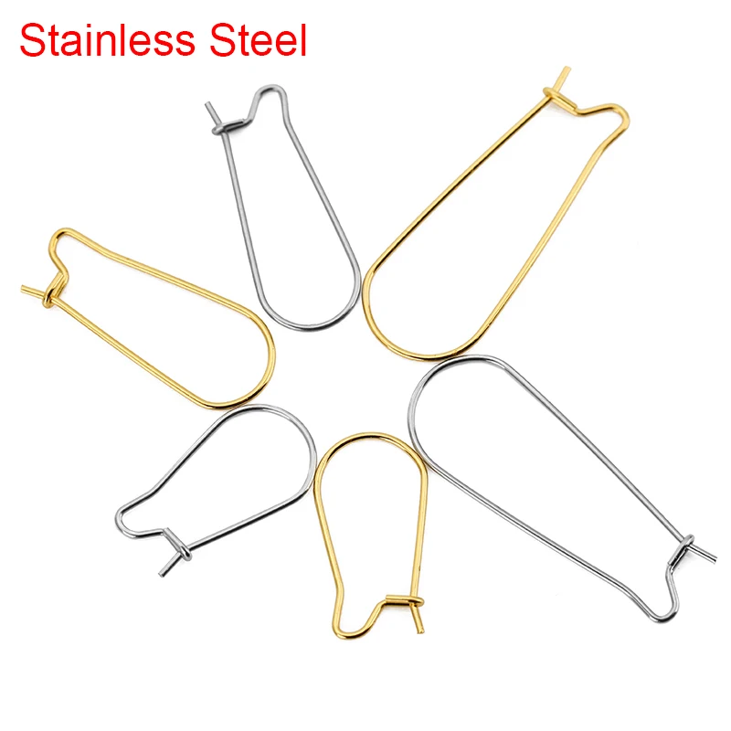 

30 шт., большие круглые серьги-кольца из нержавеющей стали, гипоаллергенные застежки для сережек, крючки, проволока для изготовления ювелирных изделий своими руками, аксессуары