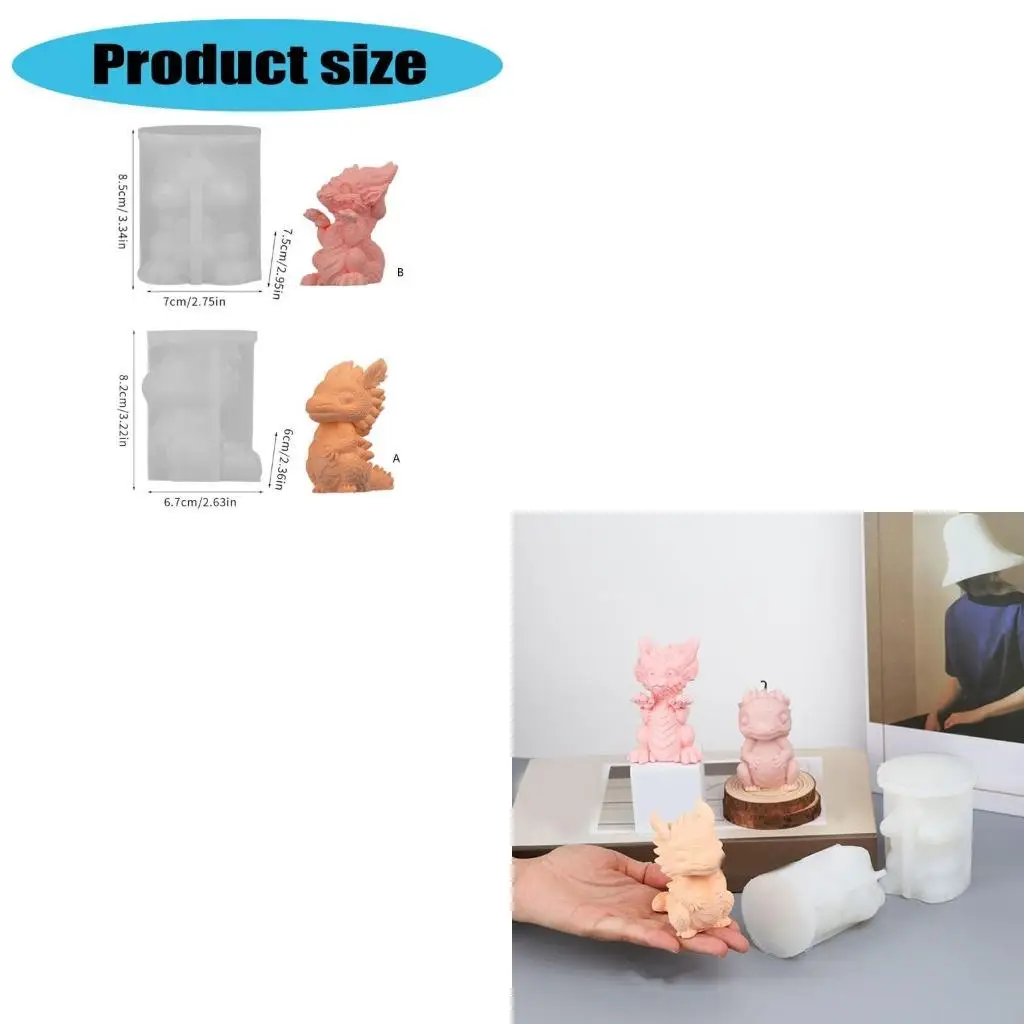 

Креативная силиконовая форма для свечей, украшение для дома, гипсовая форма, форма для ароматерапии в форме дракона, для изделий