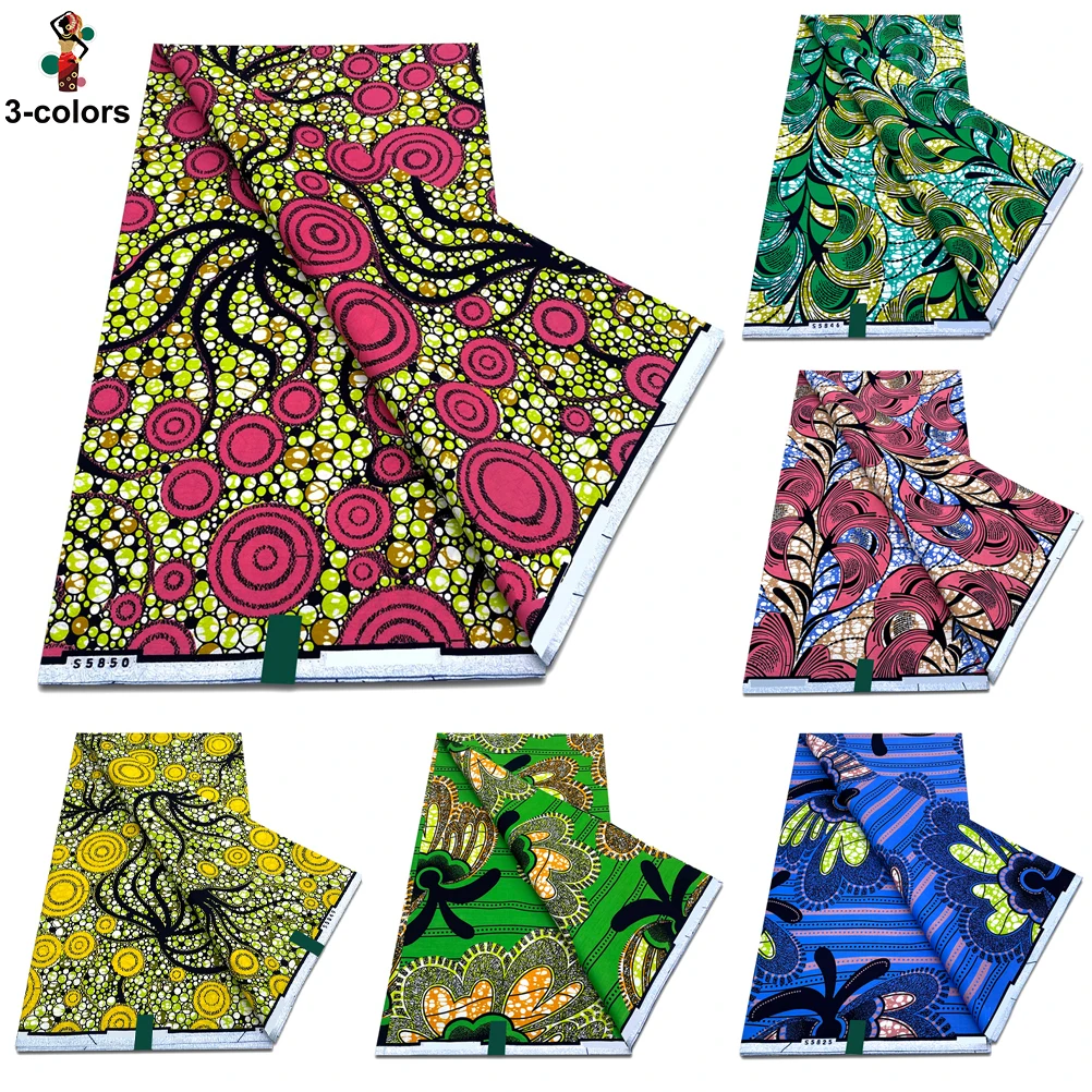 2025 garanti véritable Original africain cire impression tissu réel nigérian 100% coton Ankara cire tissu doux Pagne Spuer Batik