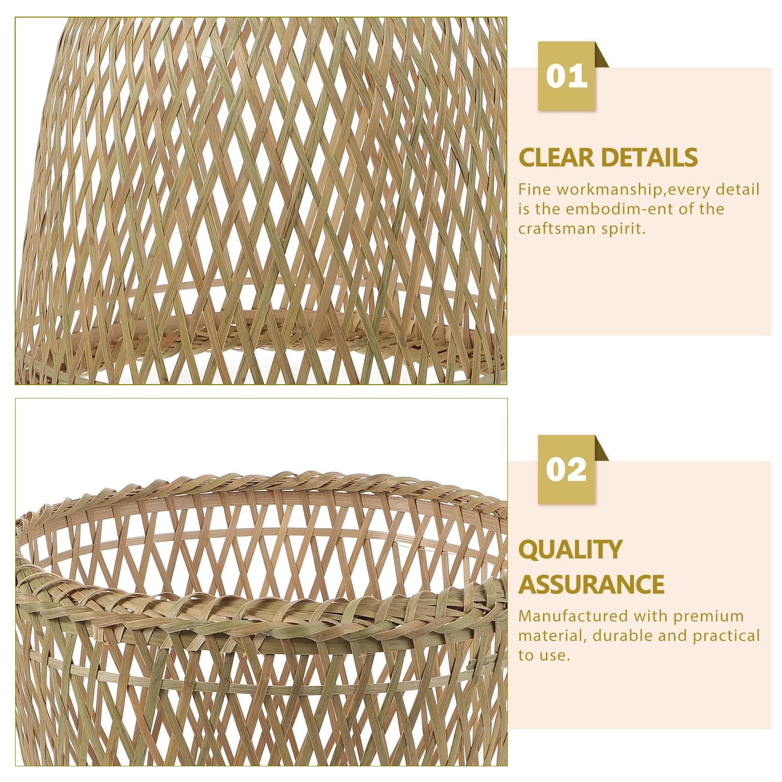 

1pc Bamboo Weaving Pendant Lamp Cover Handmade Woven Ceiling Light Shade For Home Bar Cafe Restaurant Decor Hanging Lamp