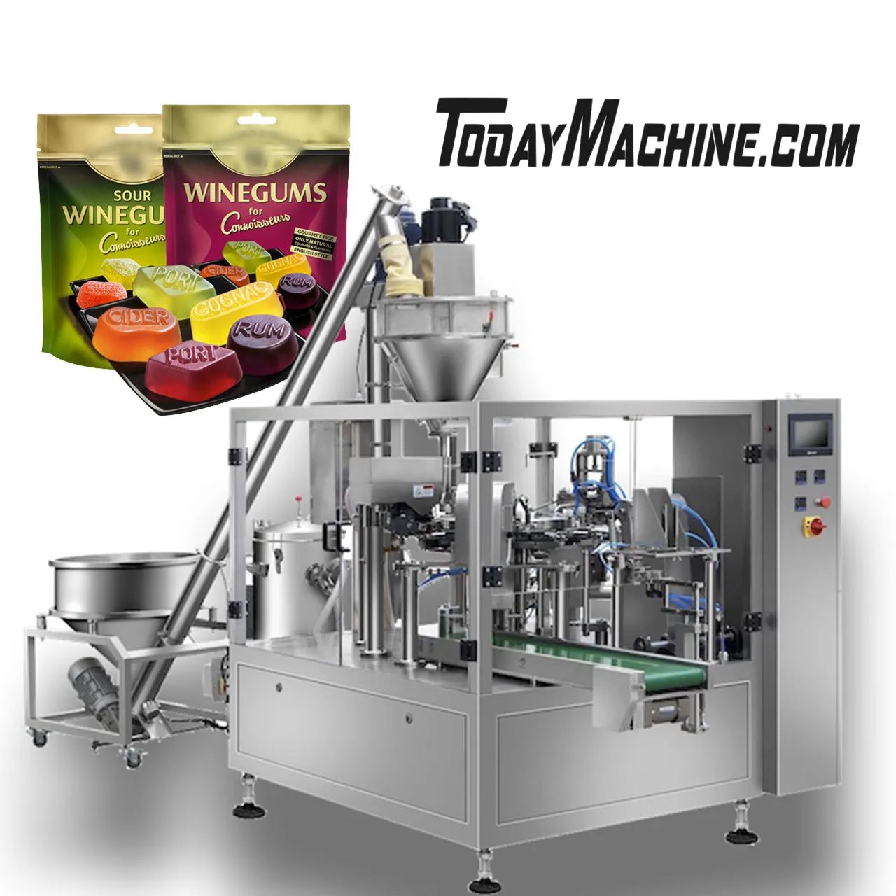 Rotary Premade Pouch Dried Fruit Coconut Chips Packaging Machine With Multi-head