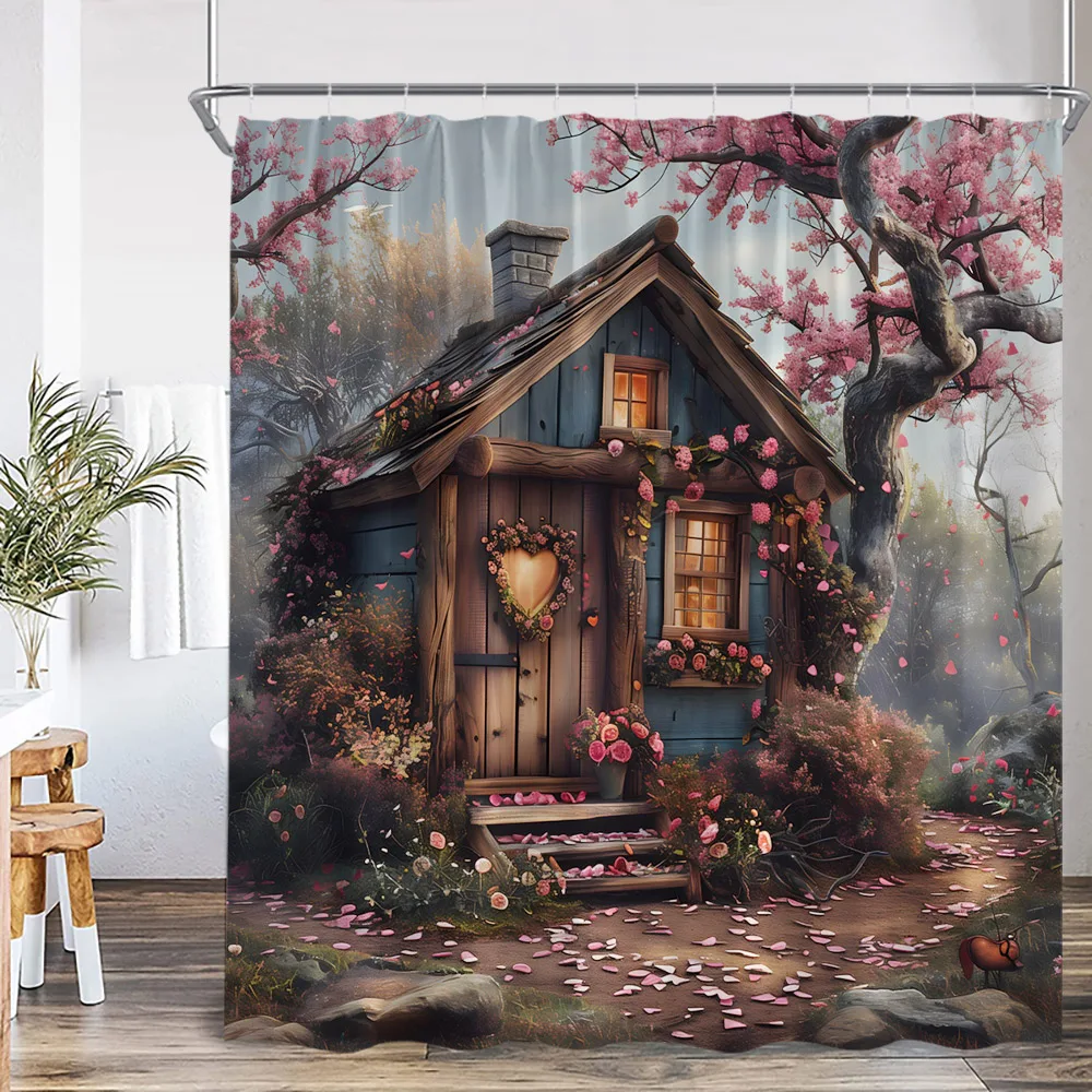 

Волшебная винтажная занавеска для душа, шляпа волшебника, ведьма, волшебная комната, библиотека, книги, книжный столб, ретро, полиэстер, ткань для занавески для ванной